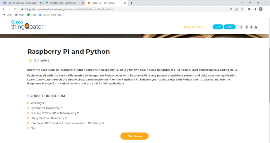 Cisco & NASSCOM free Raspberry Pi & Python Certificate Course
