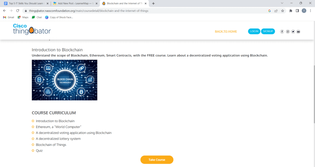 Cisco & NASSCOM free Blockchain development Certificate Course