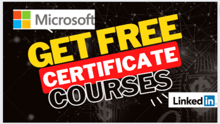 Microsoft & LinkedIn Offers Top 5 FREE IT Skill Professional Certificate Courses | Premium Courses For Free